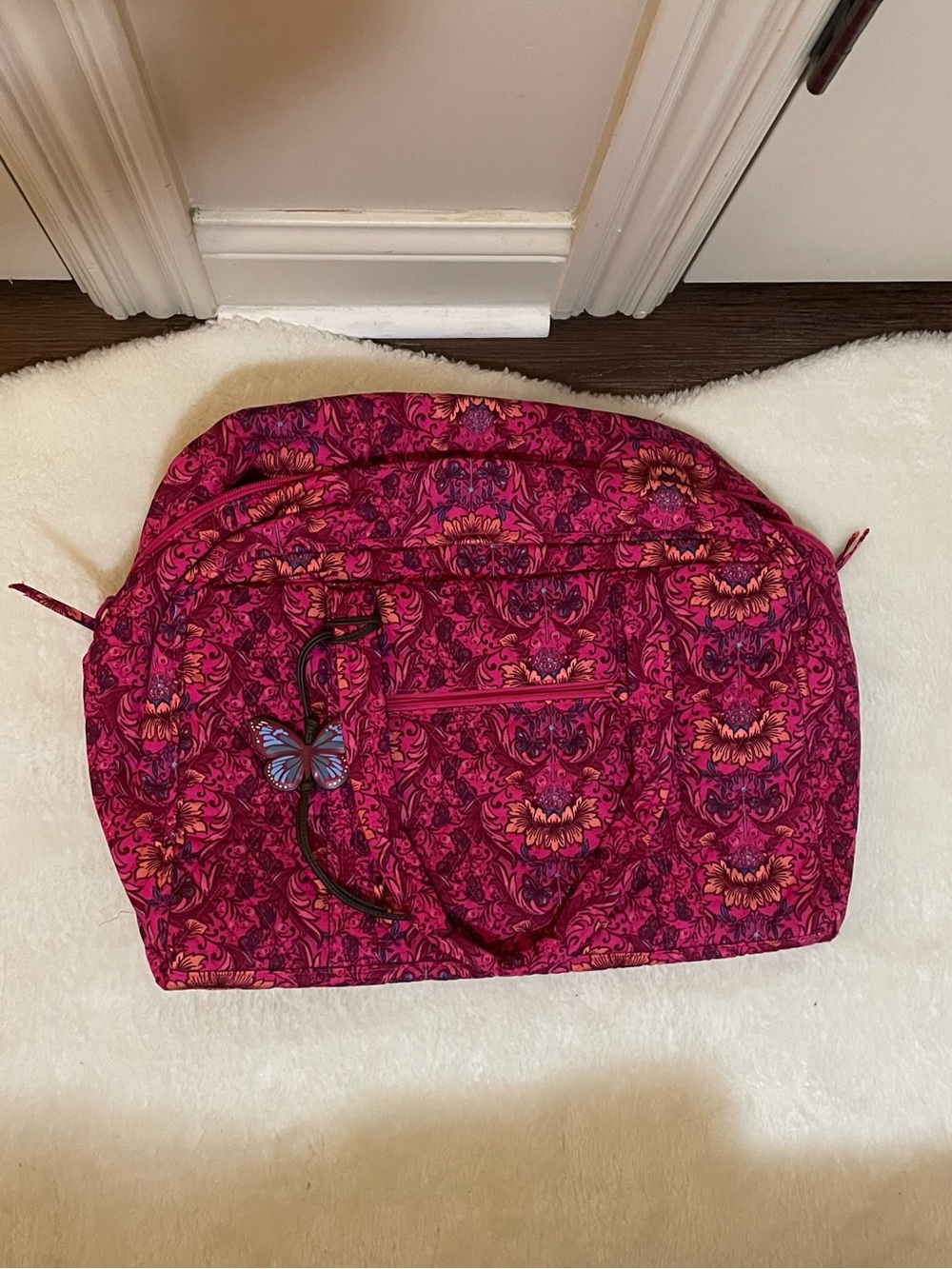 Vera Bradley Wicked Miramar Weekender in Glinda She’s So Good and Bag Charm